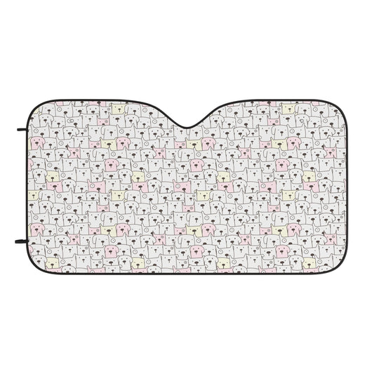 Cute Polar Bear Pattern Car Sun Shade — UV Windshield Protector
