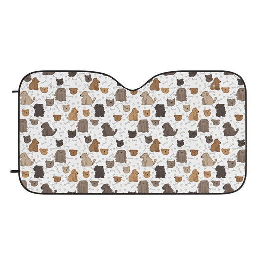 Cute Guinea Pig Pattern Car Sun Shade — UV-Blocking Windshield Cover