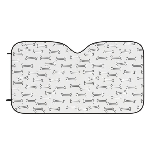 Dog Bone Pattern Car Sun Shade — Front Windshield UV Sunshade