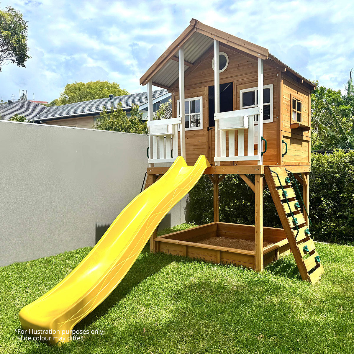 Lifespan Kids Winchester Cubby House (Elevated 1.2m) with 2.2m Slide (White)