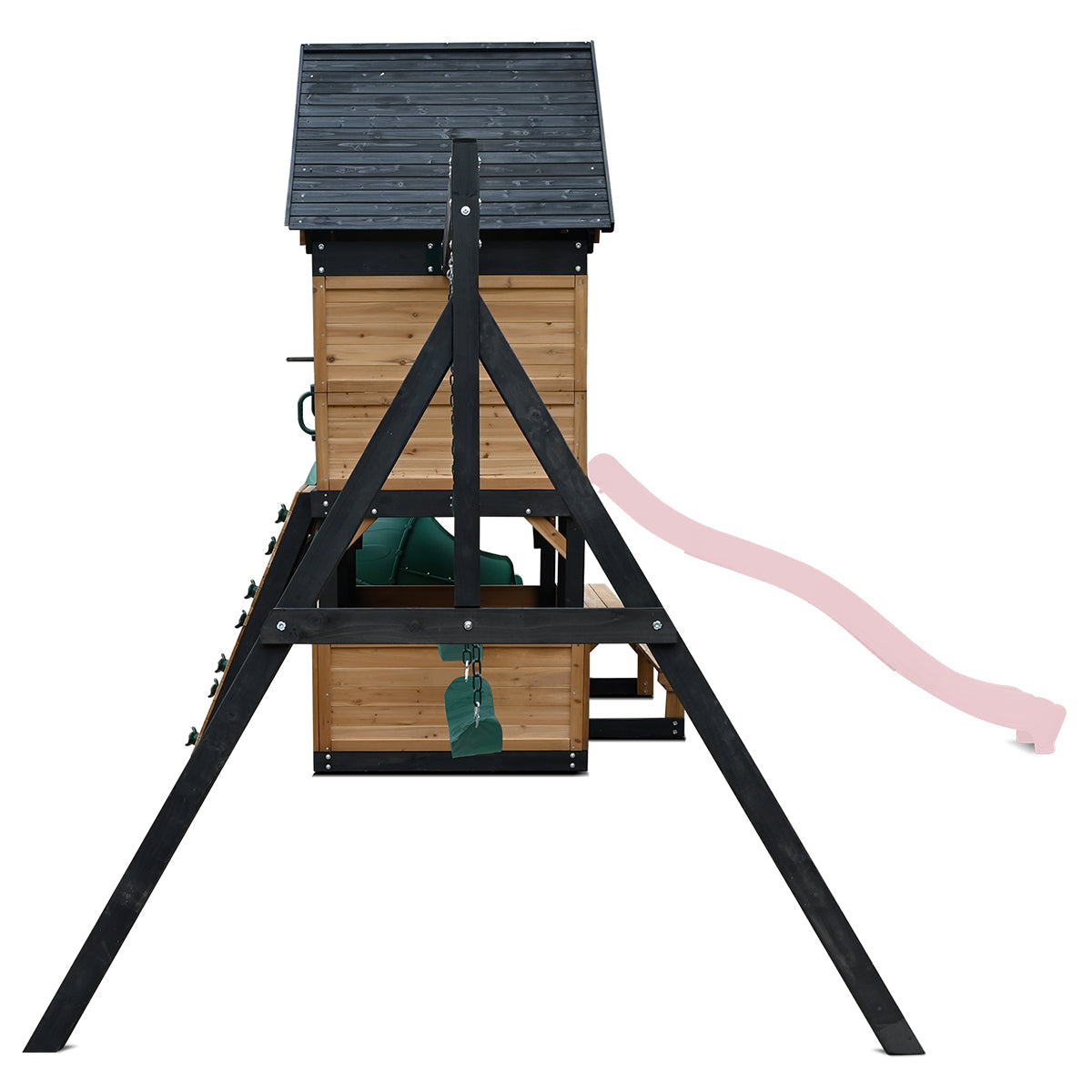 Lifespan Kids Claremont Swing Set & Play Centre with 2.2m Slide (Pastel Pink)