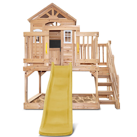 Lifespan Kids Silverton Cubby House with 1.8m Slide (Yellow)