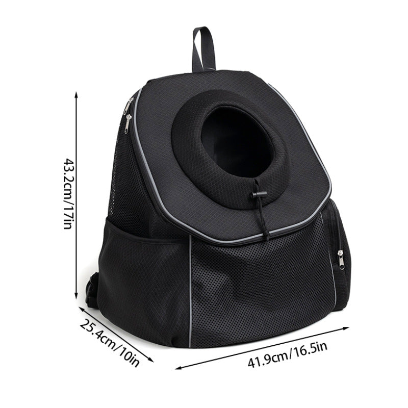 Purple Breathable Mesh Pet Carrier Backpack - Head-Out Design for Small Dogs & Cats, Ventilated Travel Hiking Carrier Bag with Front Entry & Pockets