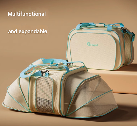 Stylish Portable Pet Backpack - Spacious Pet Carrier with Anti-Stress Design