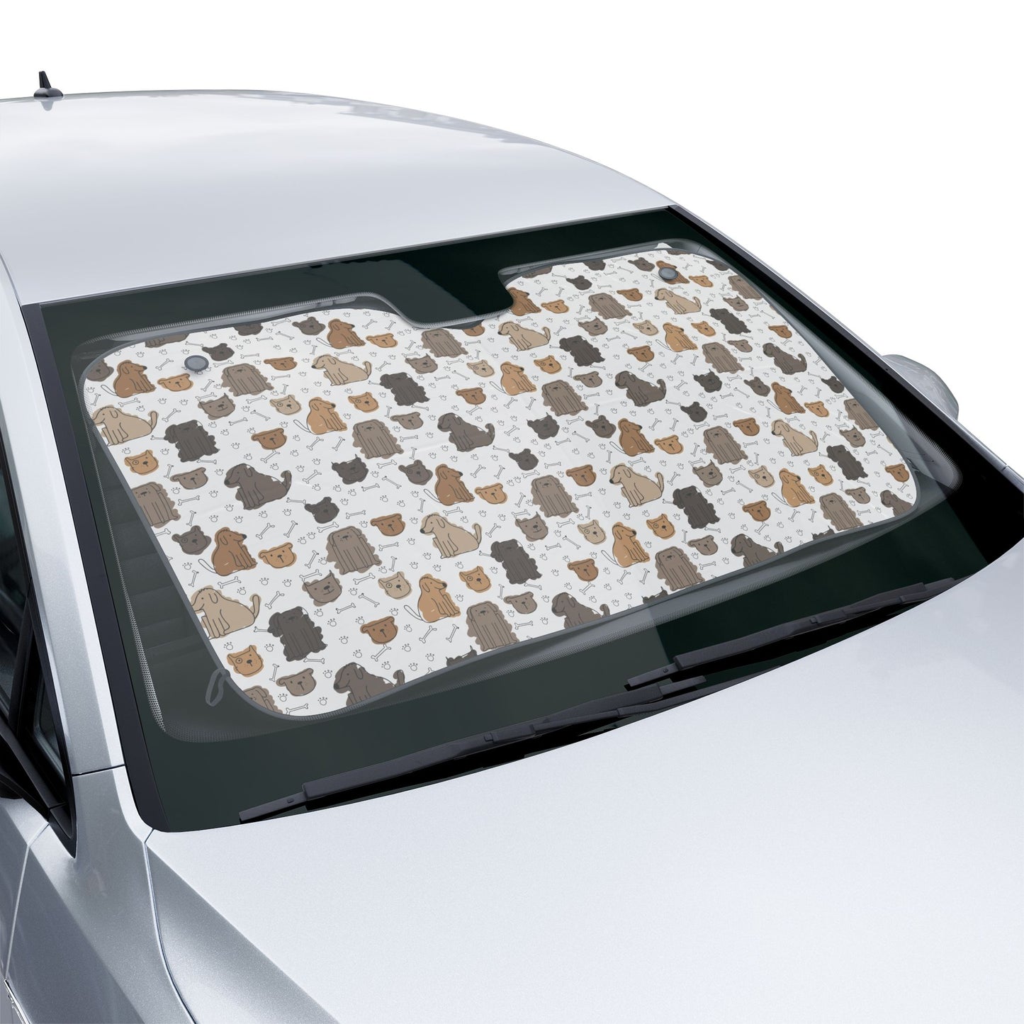 Cute Guinea Pig Pattern Car Sun Shade — UV-Blocking Windshield Cover