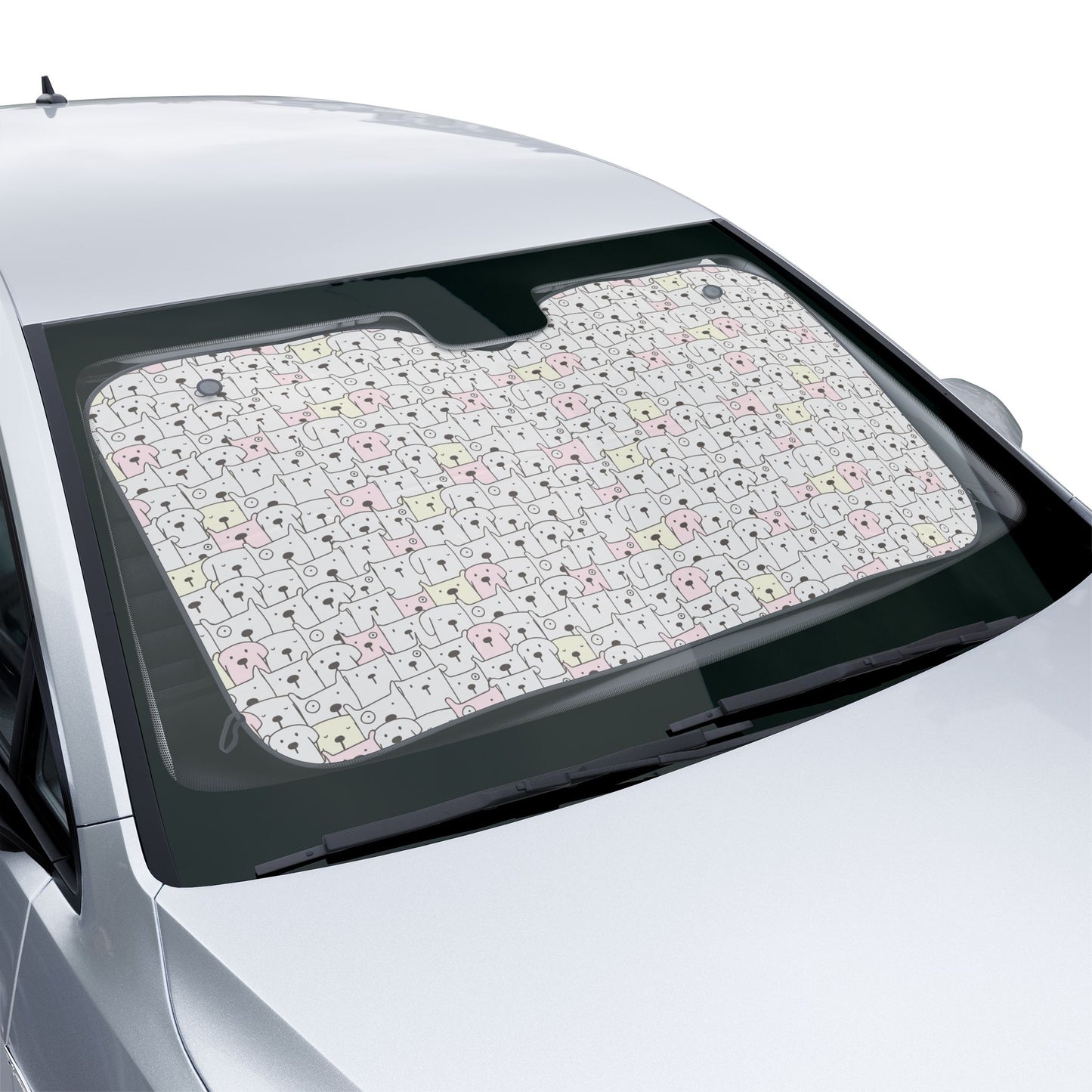 Cute Polar Bear Pattern Car Sun Shade — UV Windshield Protector