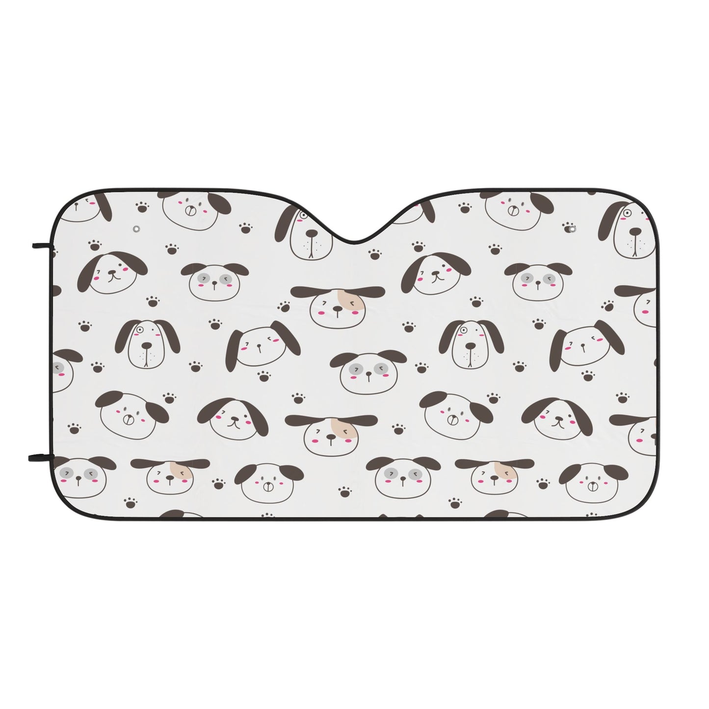 Dog Pattern Car Sun Shade — Cute Puppy Windshield Protector