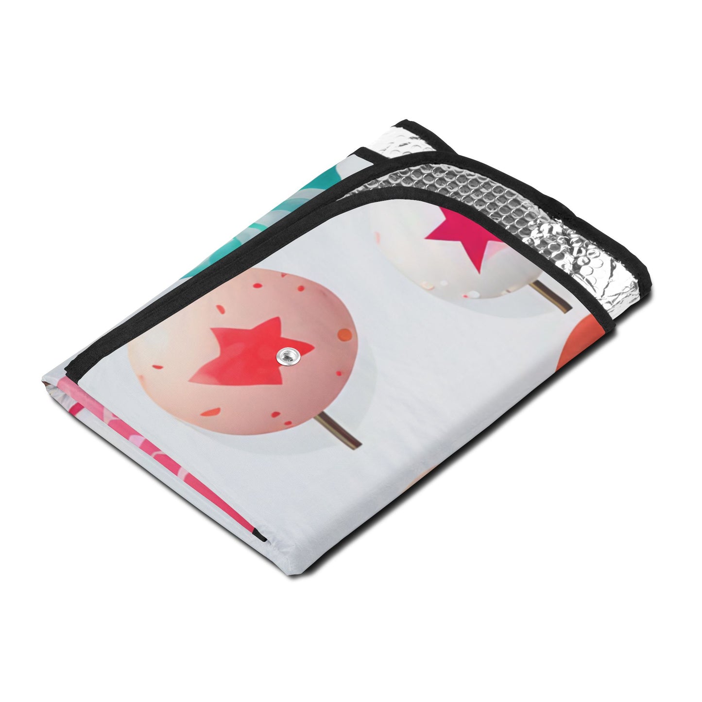Candy Lollipop Pattern Car Sun Shade — Cute Pink & Teal Windshield Cover