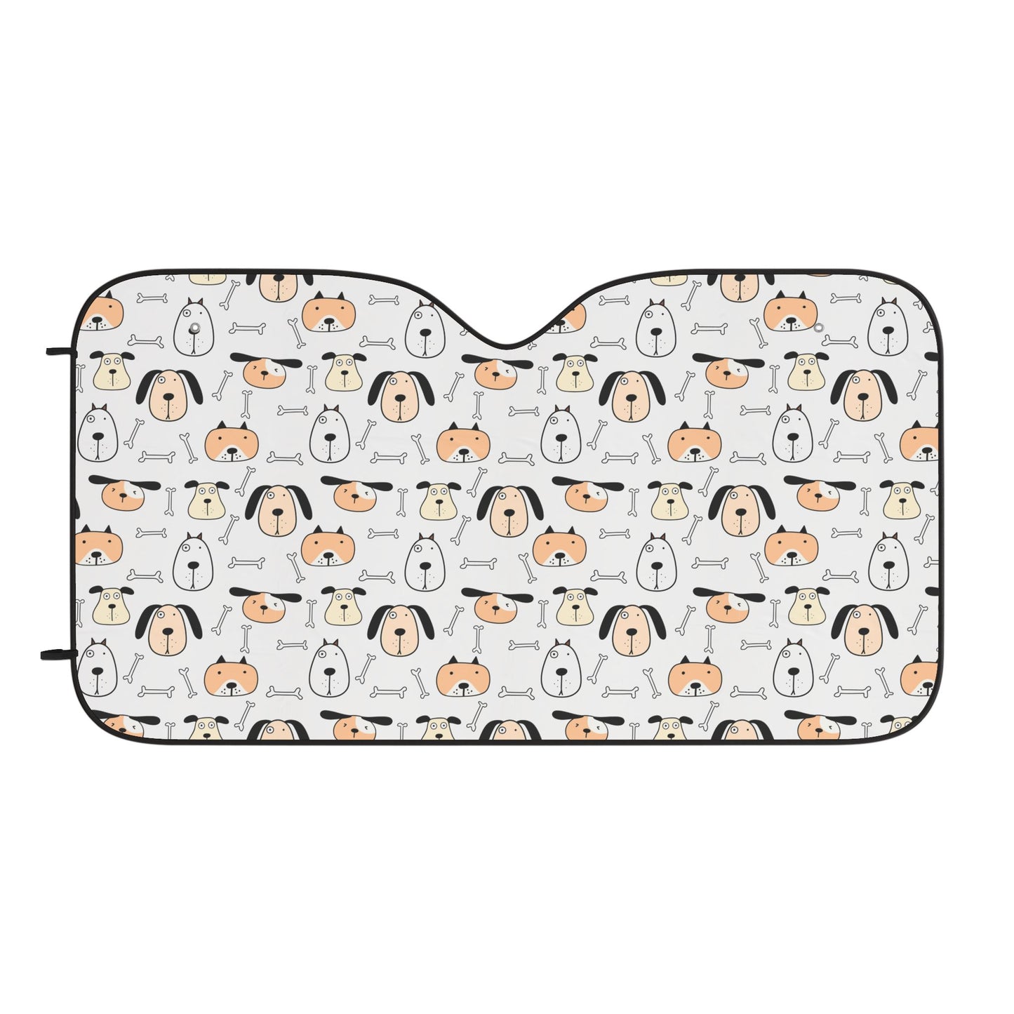 Cute Dog Pattern Car Sun Shade — UV Reflective Windshield Cover
