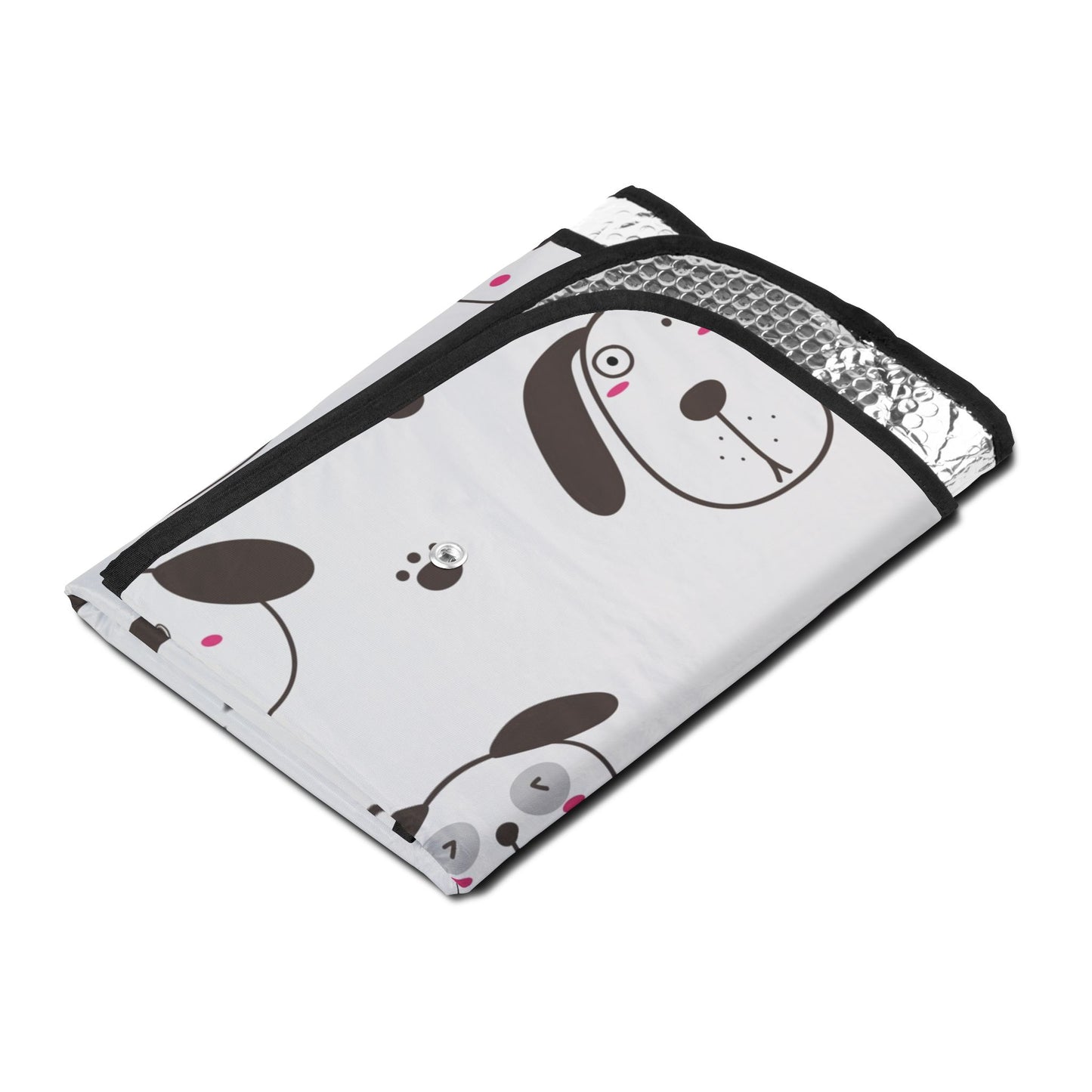 Dog Pattern Car Sun Shade — Cute Puppy Windshield Protector