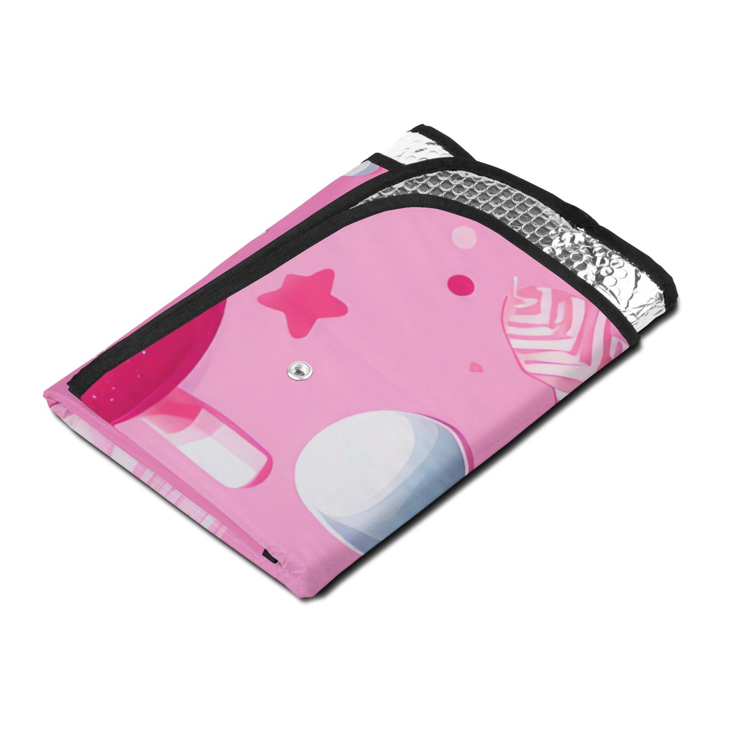 Candy Pink Car Sunshade – Cute Lollipop Heat Shield for Windshield