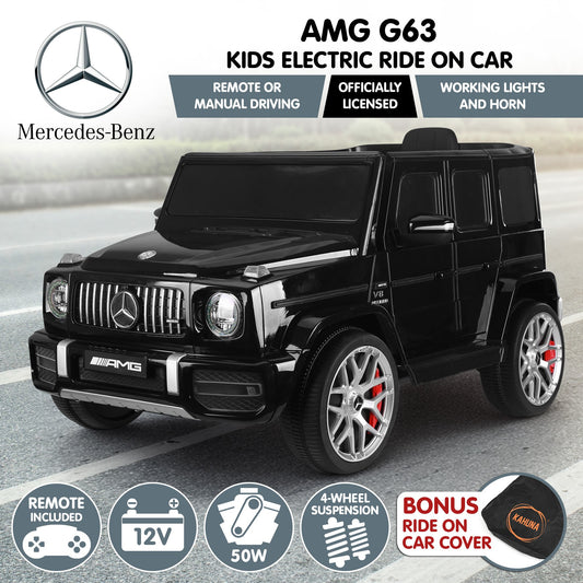 Kahuna Mercedes Benz AMG Licensed G63 Kids Electric Ride On Car Remote Control Dual 25W Motors Music Player LED Lights