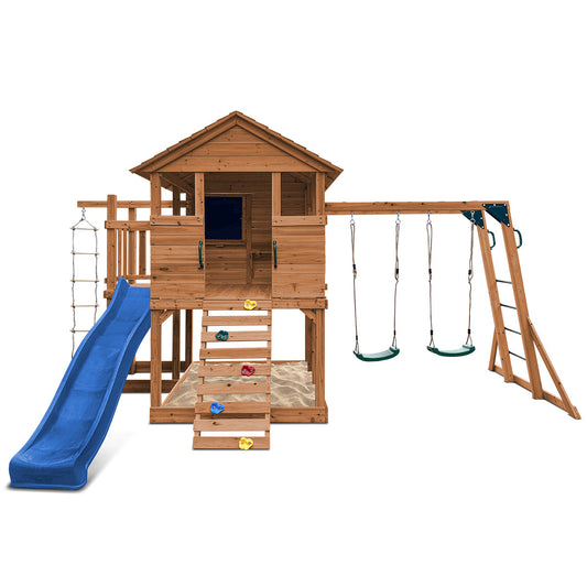 Lifespan Kids Kingston Cubby House with 2.2m Slide (Blue)