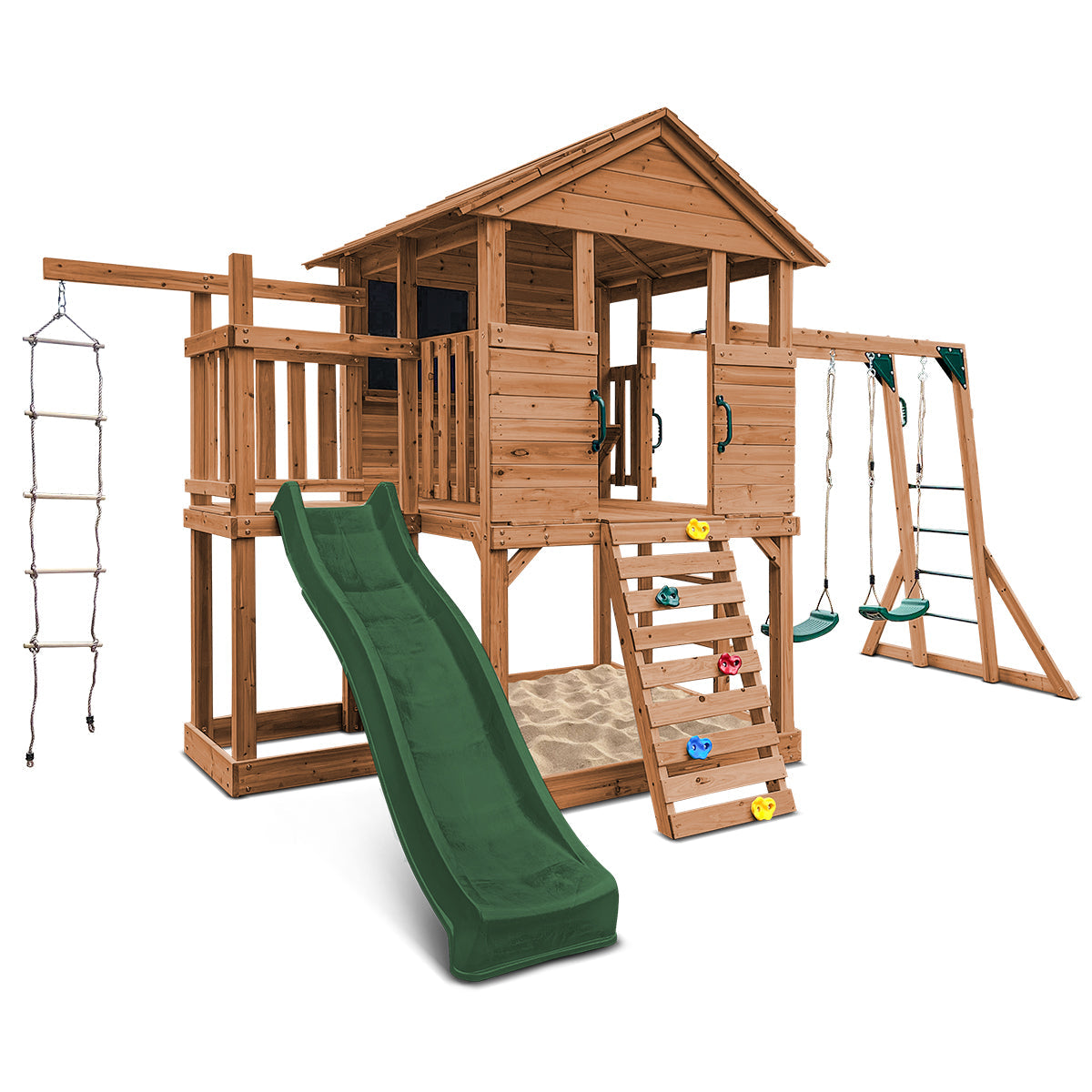 Lifespan Kids Kingston Cubby House with 2.2m Slide (Green)