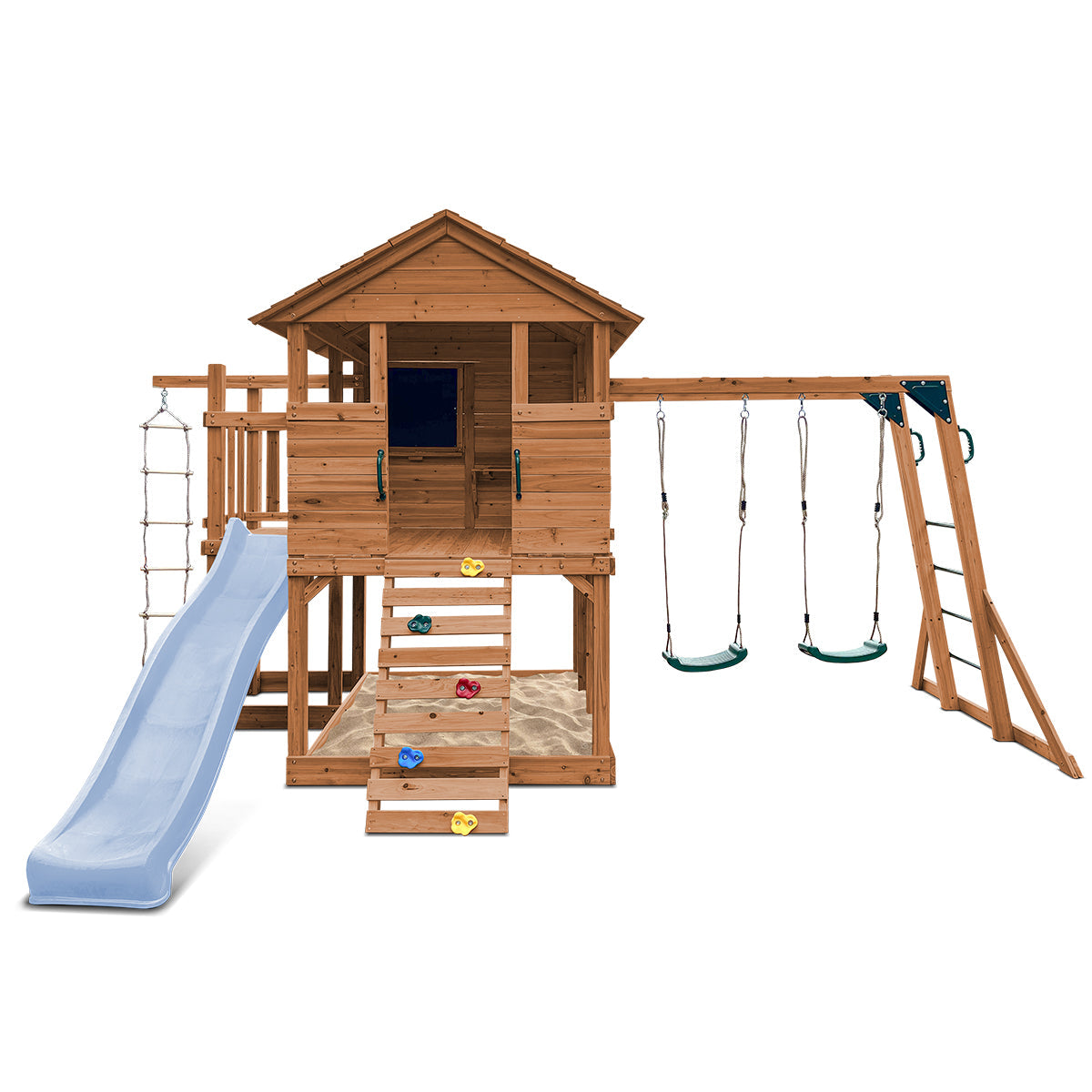 Lifespan Kids Kingston Cubby House with 2.2m Slide (Pastel Blue)
