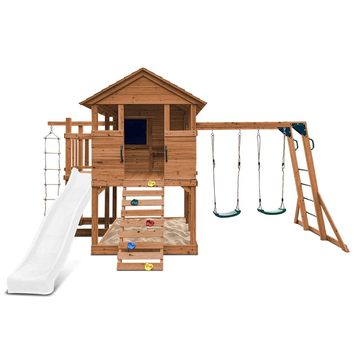 Lifespan Kids Kingston Cubby House with 2.2m Slide (White)