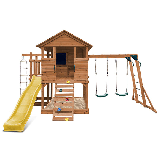 Lifespan Kids Kingston Cubby House with 2.2m Slide (Yellow)