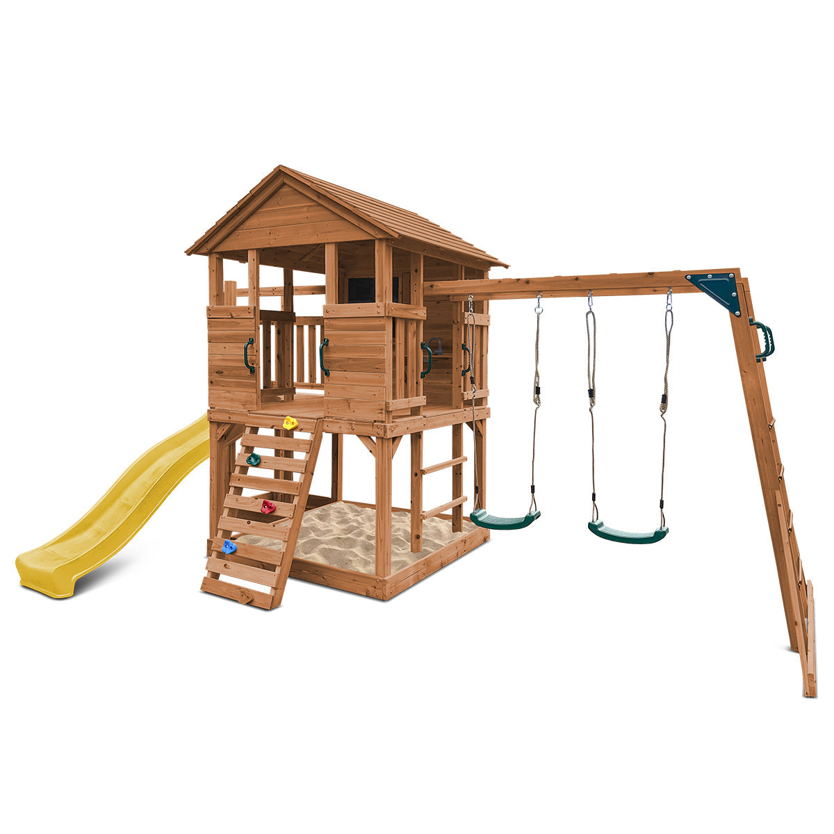Lifespan Kids Kingston Cubby House with 2.2m Slide (Yellow)