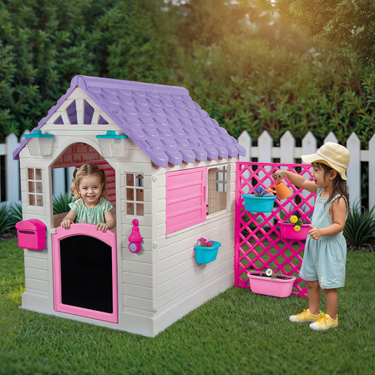 Lifespan Kids Garden Playhouse with Pink Fence