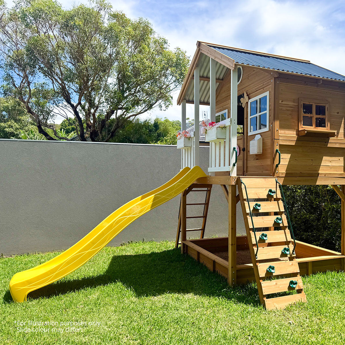 Lifespan Kids Winchester Cubby House (Elevated 1.2m) with 2.2m Slide (Yellow)