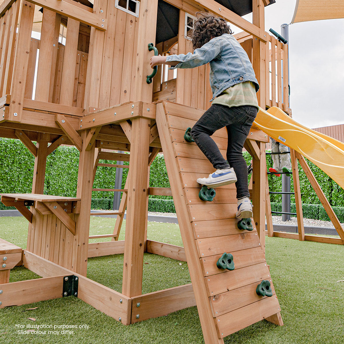 Lifespan Kids Kensington Swing Set, Monkey Bars & Play Centre with 2.2m Slide (White)
