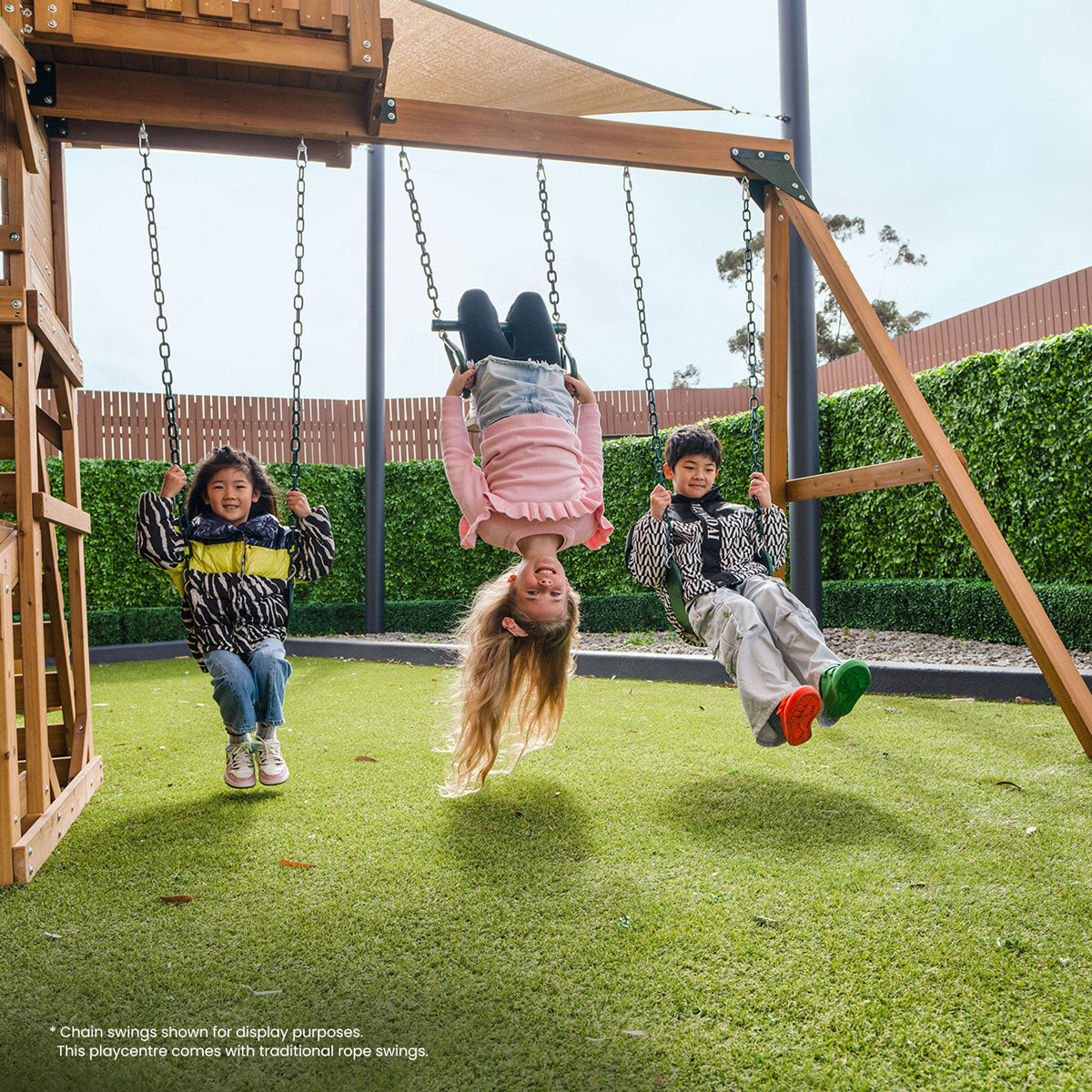 Lifespan Kids Walton Swing Set, Monkey Bars & Play Centre with 2.2m Slide (Pastel Blue)