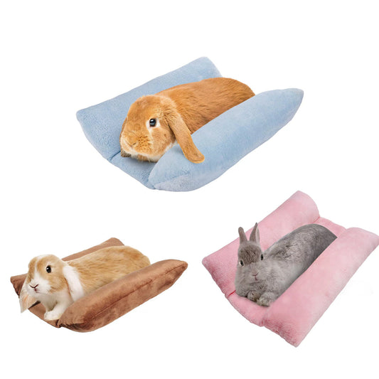 Small Animal Bed Cushion Plush Sleeping Mat for Pet Carrier Cage Nest Hamster - Brown