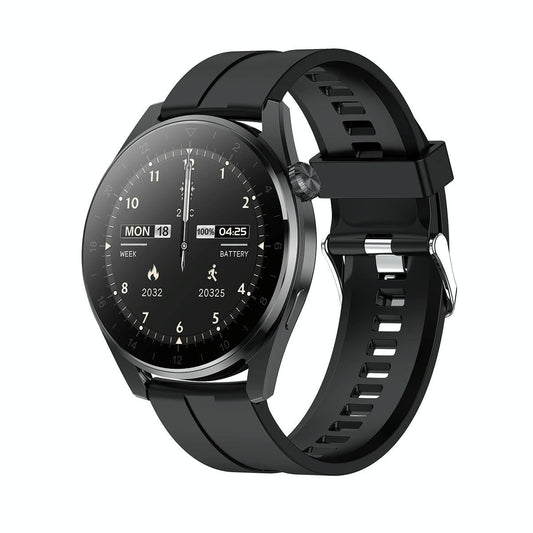 Waterproof Silicone Smartwatch With Colour Display - Black