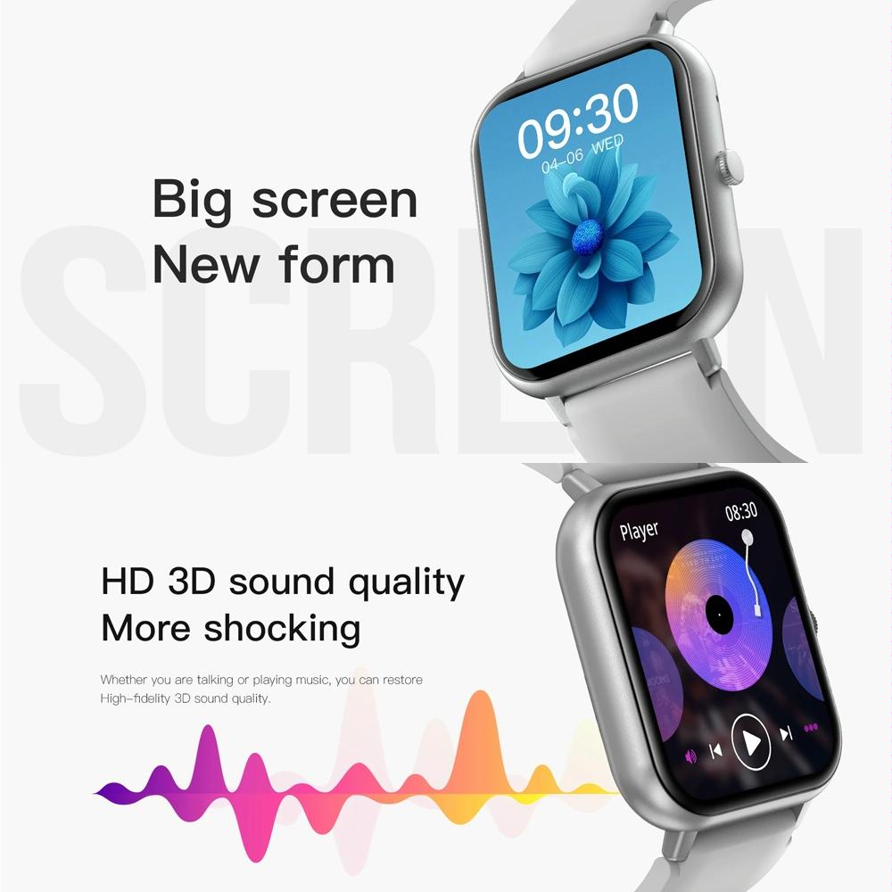 1.83 Inch Touch Screen Ai Voice Heart Rate / Blood Oxygen / Blood Pressure / Sleep Monitoring Bluetooth Smartwatch - Black
