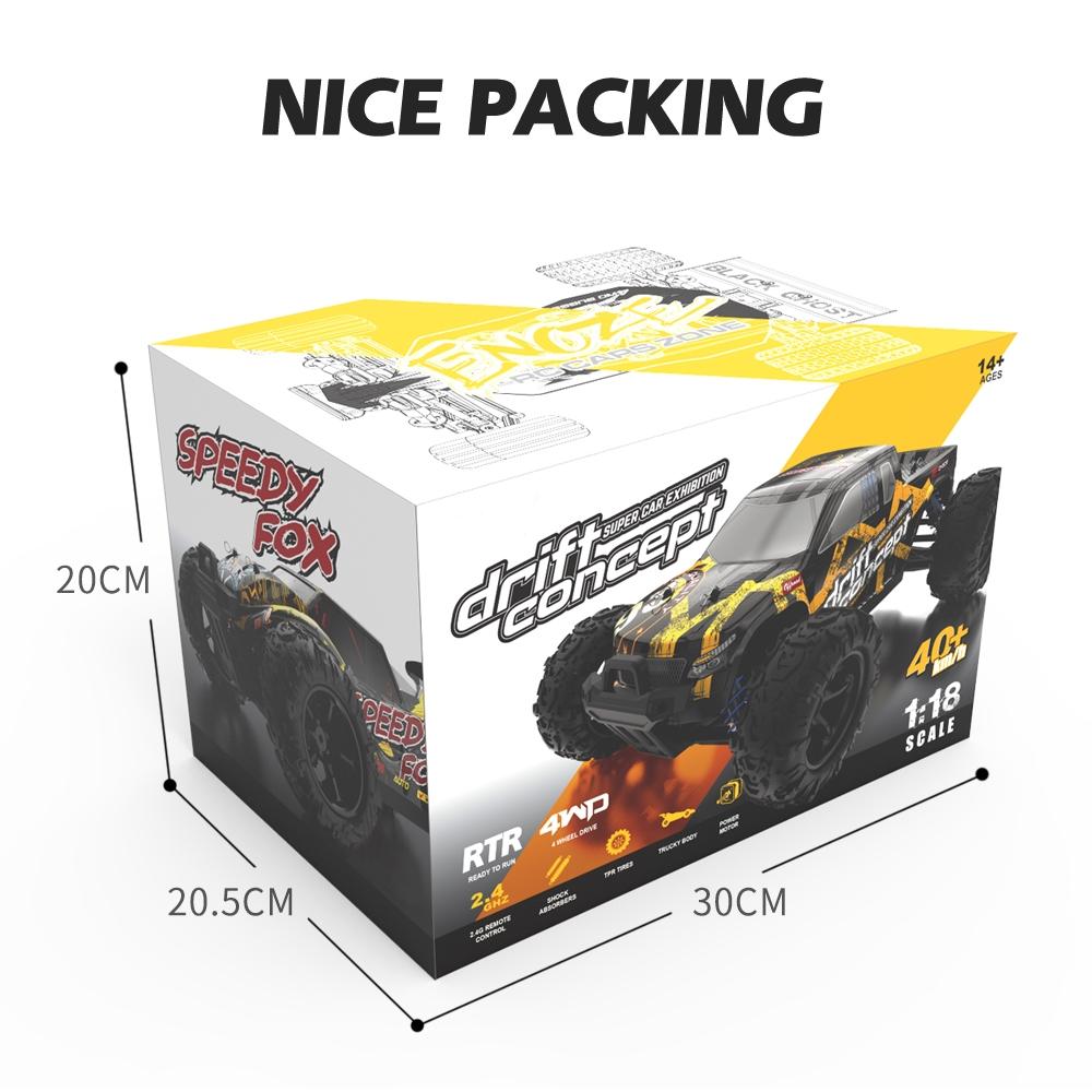 High Speed 4wd Rc Car - 1 18 Scale - Blue