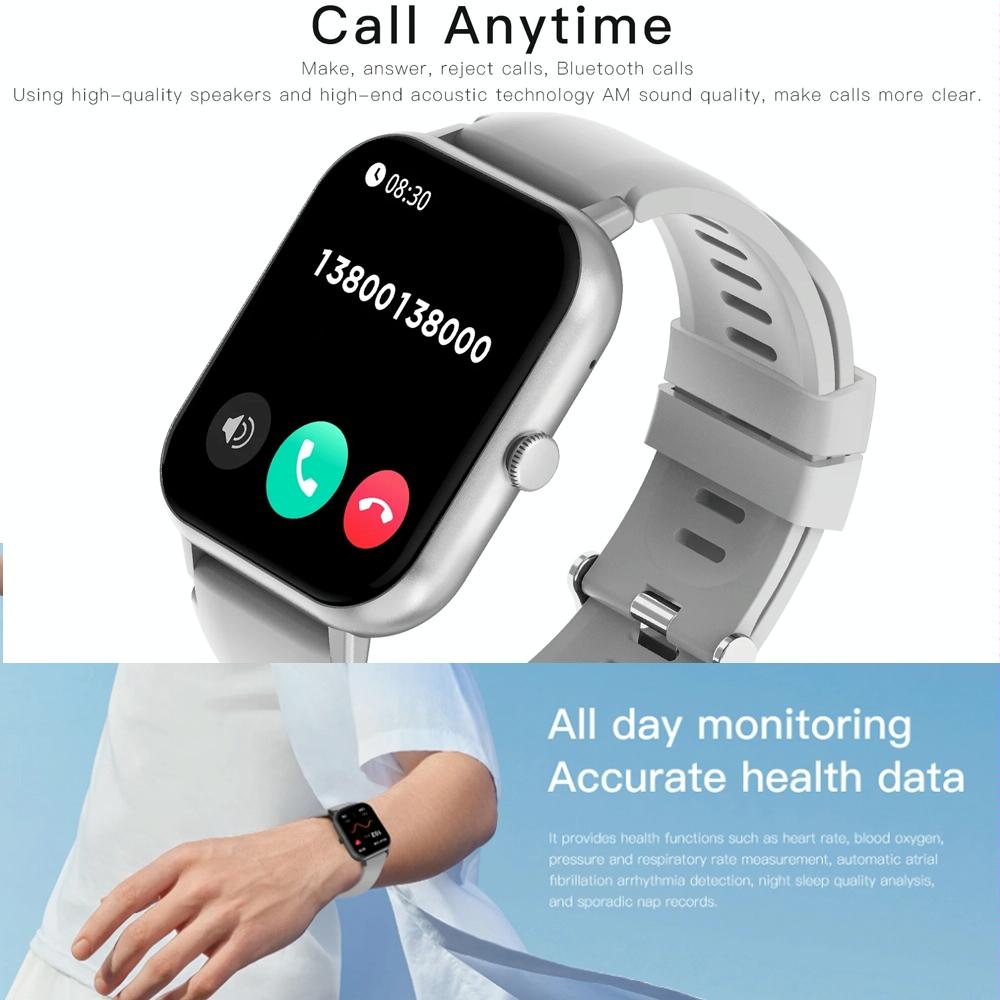 1.83 Inch Touch Screen Ai Voice Heart Rate / Blood Oxygen / Blood Pressure / Sleep Monitoring Bluetooth Smartwatch - Pink