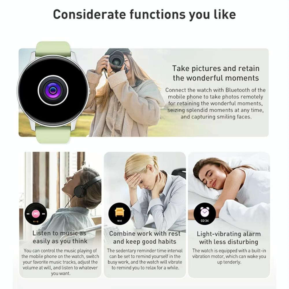 Bluetooth Talk Smartwatch Multi-Function Monitor Heart Rate / Blood Pressure / Blood Oxygen / Sleep - Blue