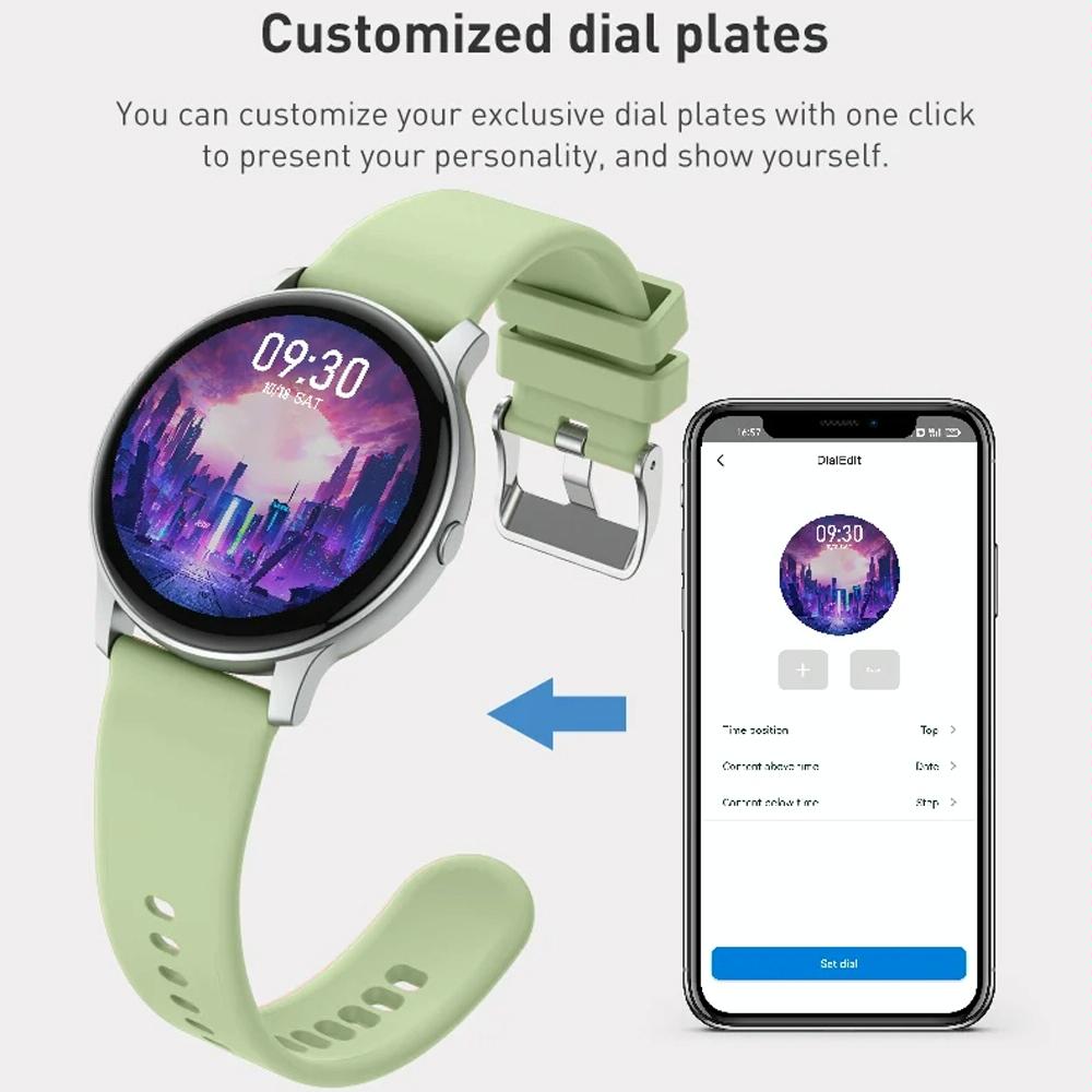 Bluetooth Talk Smartwatch Multi-Function Monitor Heart Rate / Blood Pressure / Blood Oxygen / Sleep - Blue