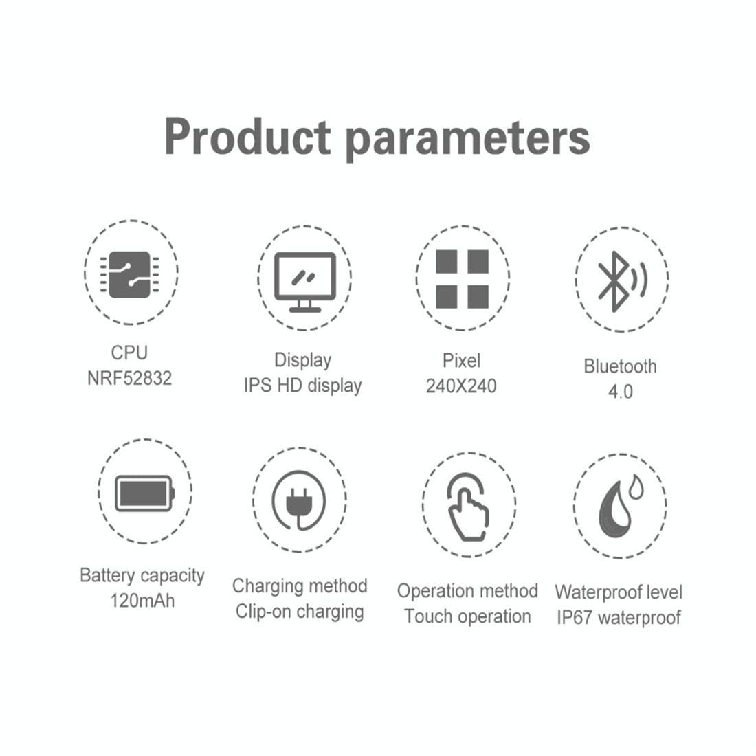 Waterproof Smartwatch With Colour Screen - Ipx67 - Pink