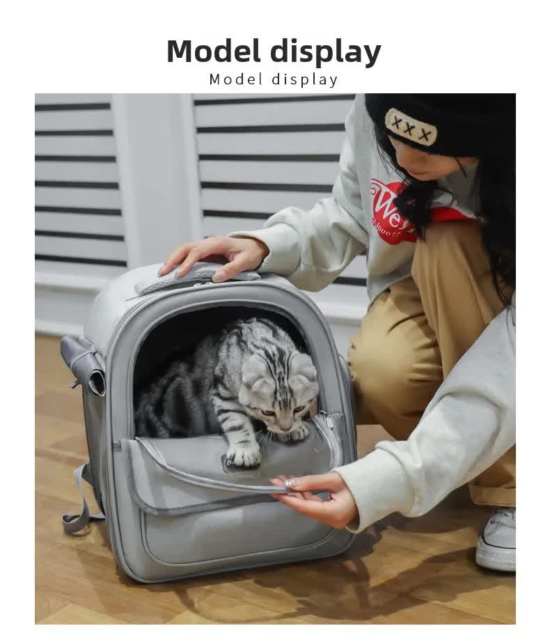 Blue Pet Carrier Backpack - Space Capsule Design for Cats & Small Dogs