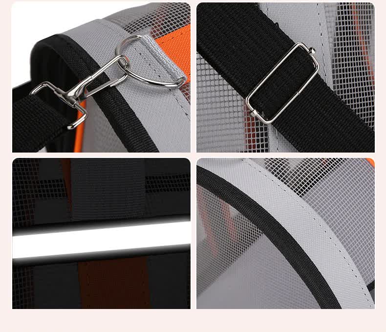 Size S Black Foldable Pet Carrier Bag - Lightweight, Breathable, and Spacious for All Seasons