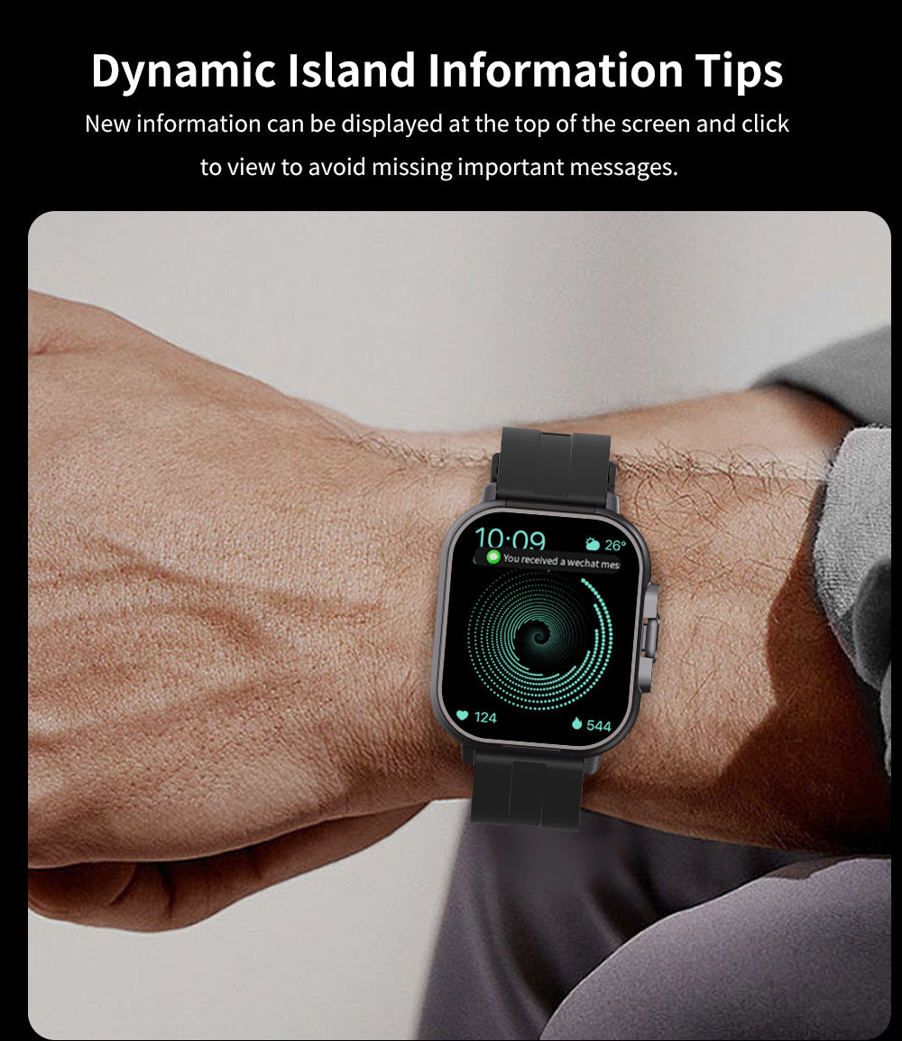 Silver Steel Belt 2-in-1 Smartwatch with Built-in Earbuds - 2.01 HD Touchscreen