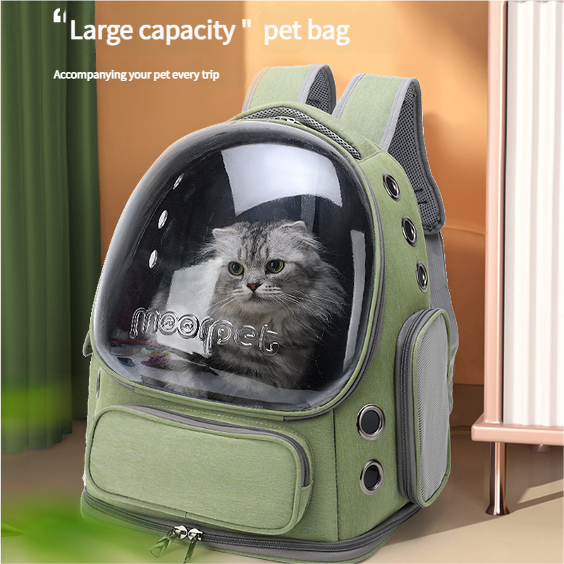 Spacious Pet Carrier with Ventilation System & Water-Resistant Design(grey)