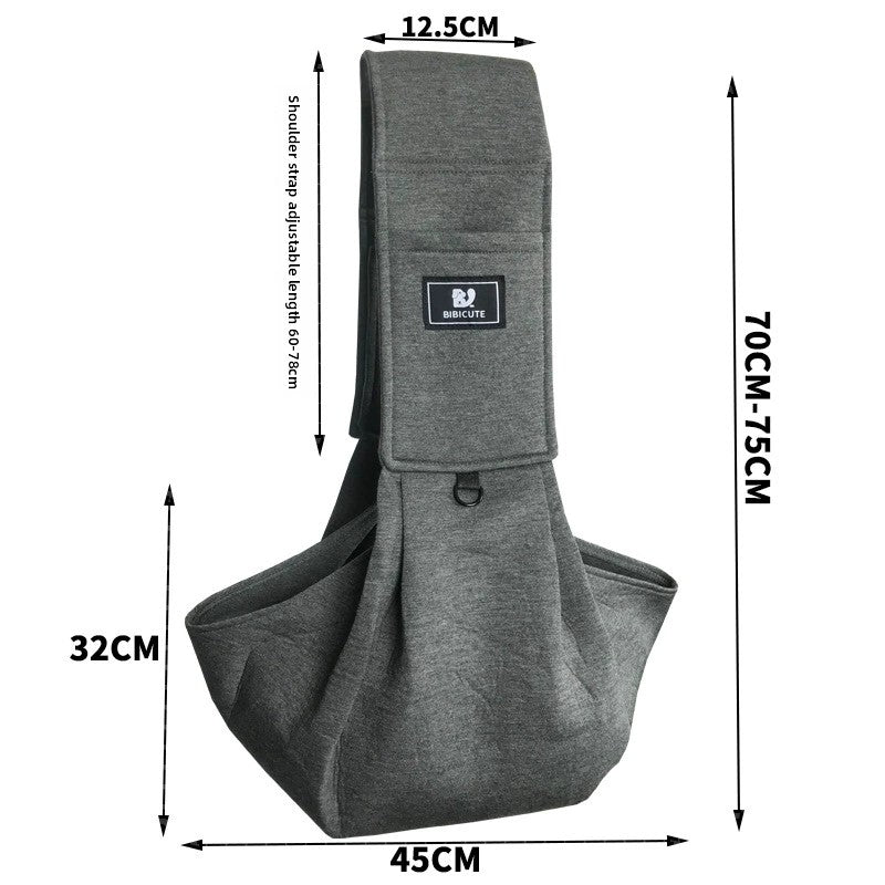 Apricot Adjustable Pet Carrier Sling Bag - Comfortable Wide Shoulder Strap Crossbody Tote for Cats and Small Dogs (Up to 13 lbs)